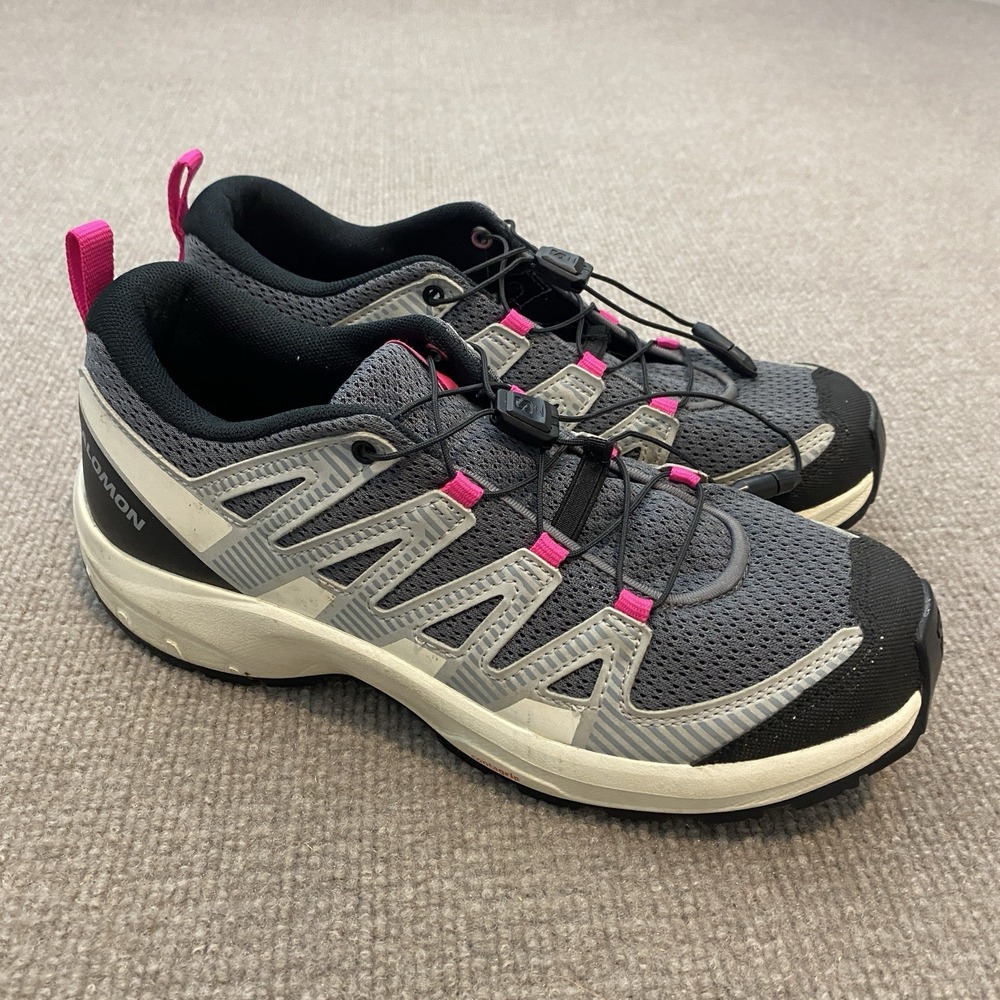 Salomon XA Pro V8 Junior Hiking Shoes Youth Size 7 Gray Pink Outdoors Gorpcore